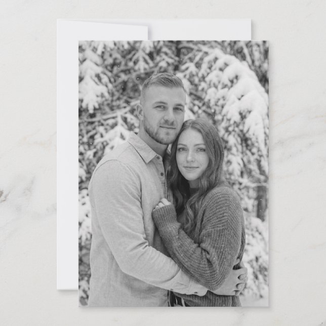 Invitación Serene Gray Winter Photo (Anverso)