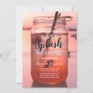 Invitación Serene Lake y Mason Jar Bachelorette Weekend