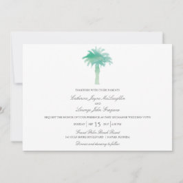 Invitación Serene Palm Tree Watercolor | BODA