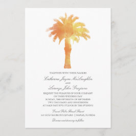 Invitación Serene Palm Tree Watercolor | BODA