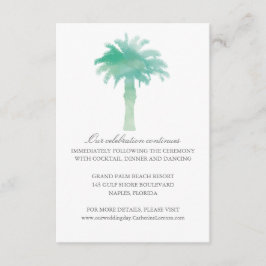 Invitación Serene Palm Tree Watercolor | Recepción