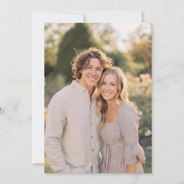 Invitación Serene Pastel Floral Photo (Anverso)