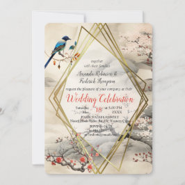 Invitación Serene Tranquilidad tema japonés