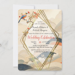 Invitación Serene Tranquilidad tema japonés