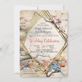 Invitación Serene Tranquilidad tema japonés