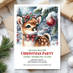 Invitación Sereno invito de Navidad en acuarela para bebé cie