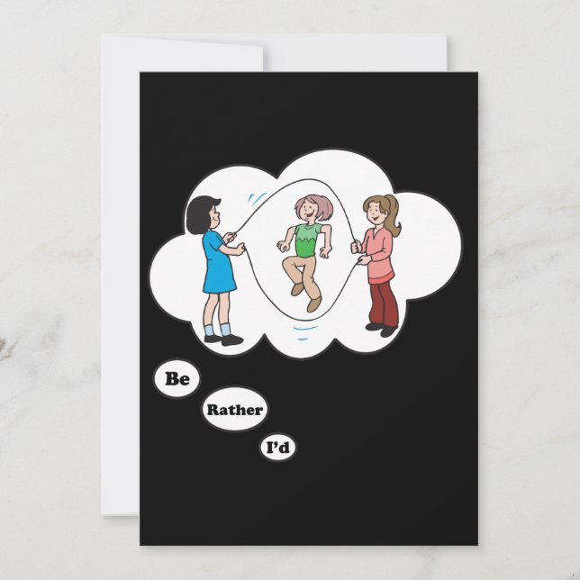 Invitación Sería bastante la cuerda de salto 4 (Anverso)