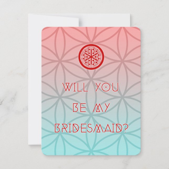 Invitación serías mi dama de honor sagrada (Anverso)