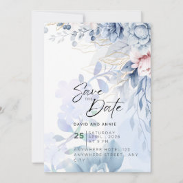 Invitación Serie de Boda Elegancia Azul