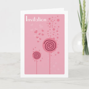 Invitación Serie Swirls - Rosa