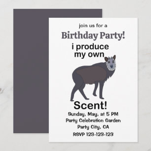 Invitación Serows Animal Produzco Mi Propio Aroma Divertido C