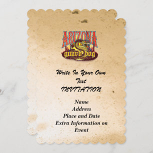 Invitación Serpiente de Perro de la Guardia de Arizona