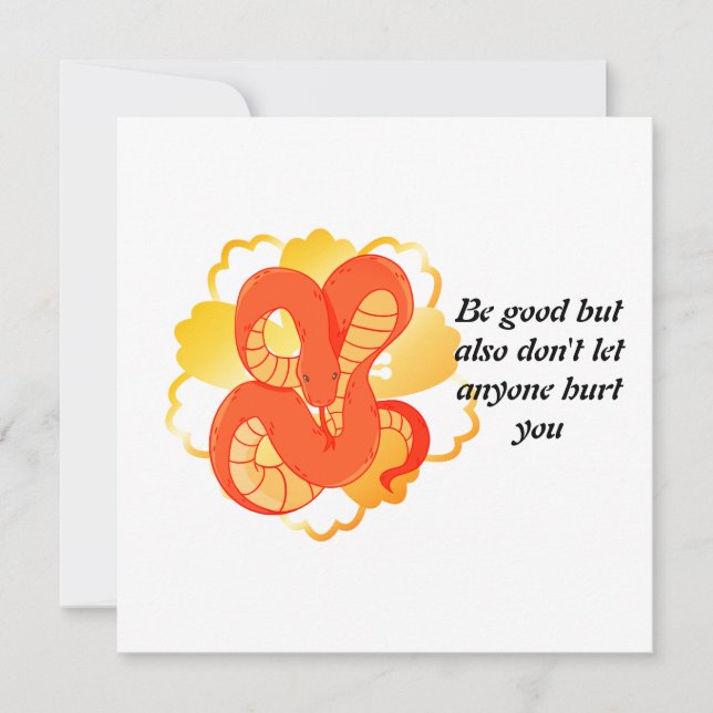 Invitación Serpiente roja en una flor dorada" | Único y lujos (Anverso)