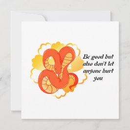 Invitación Serpiente roja en una flor dorada" | Único y lujos