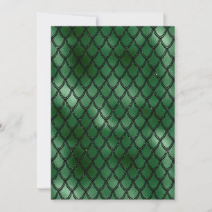 Invitación Serpiente Verde Patrón Reptil