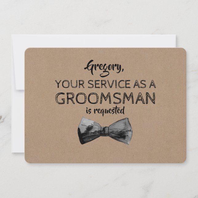 Invitación Servicio como Groomsman solicitado - Propuesta div (Anverso)
