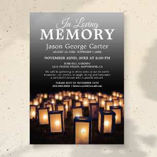 Invitación Servicio conmemorativo con linternas   Celebración