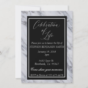 Invitación Servicio conmemorativo de celebración de la vida M