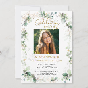 Invitación Servicio conmemorativo de fotografías de follaje b