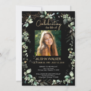 Invitación Servicio conmemorativo de fotografías de follaje n