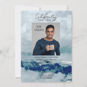 Invitación Servicio conmemorativo de funeral moderno