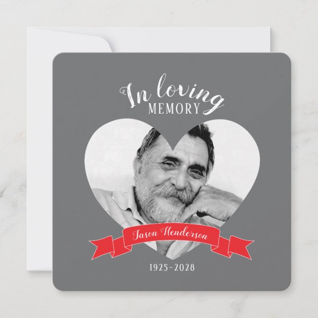 Invitación Servicio conmemorativo de la foto de la cinta roja (Anverso)