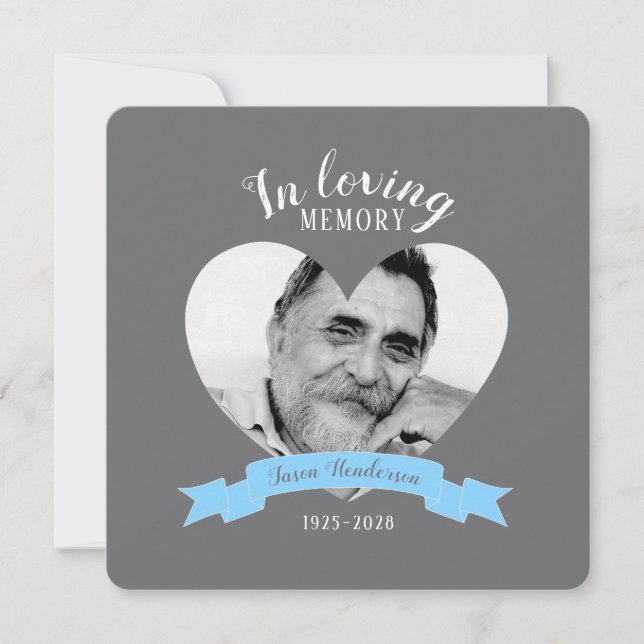 Invitación Servicio conmemorativo: foto de la cinta azul invi (Anverso)