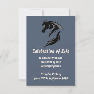 Invitación Servicio conmemorativo invita a animal ecuestre de