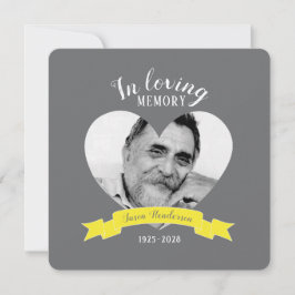 Invitación Servicio conmemorativo la foto de la cinta amarill