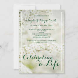 Invitación Servicio conmemorativo que celebra la respiración 