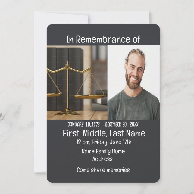 Invitación Servicio de Conmemoración Invitan a Leyes Letradas (Anverso)