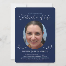 Invitación Servicio de memorias ejército de foto ovalada de c