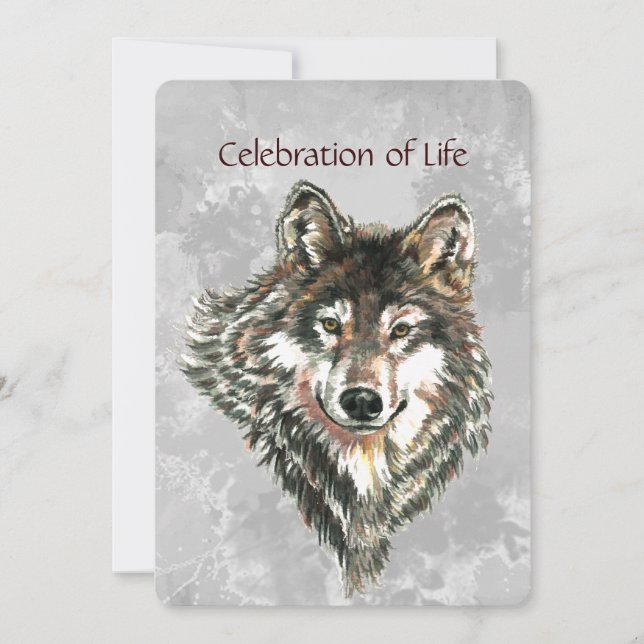 Invitación Servicio de memorias invita a los lobos lobo a hac (Anverso)