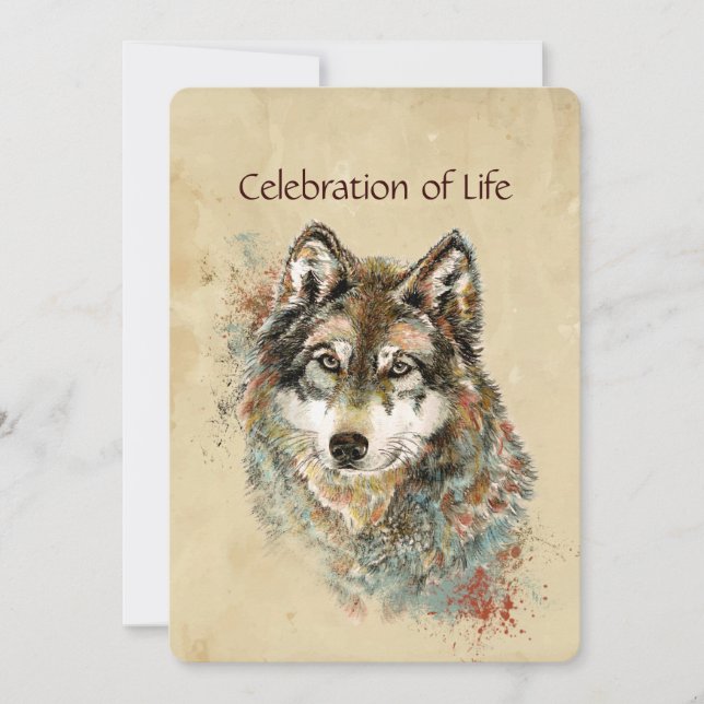 Invitación Servicio de memorias invita a los lobos lobo a hac (Anverso)
