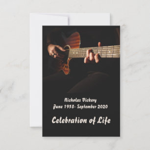 Invitación Servicio de memorias invita a músico guitarrista