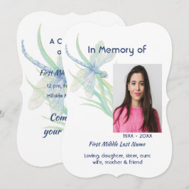 Invitación Servicio de memorias invitan a arte de color acuát