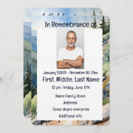 Invitación Servicio de memorias invitan a ciclismo de acuarel