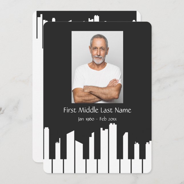 Invitación Servicio de memorias invitan a la ciudad de Piano  (Anverso / Reverso)