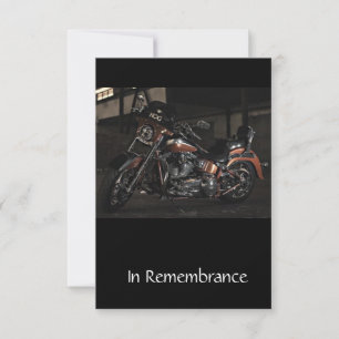 Invitación Servicio de memorias invitan a la motocicleta