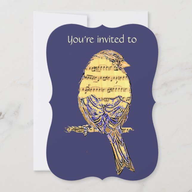 Invitación Servicio de memorias invitan a la música con pájar (Anverso)