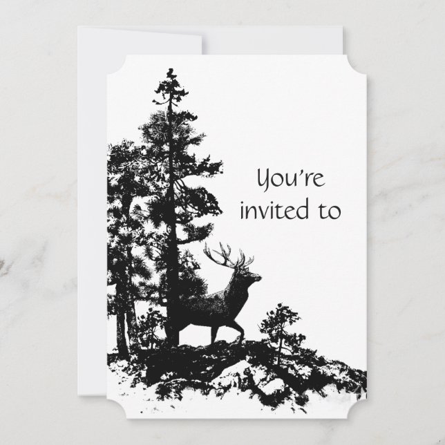 Invitación Servicio de memorias invitan al arte de los ciervo (Anverso)