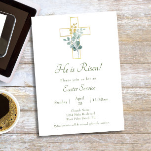 Invitación Servicio de Pascua de la Iglesia Cruz Botánica Sim