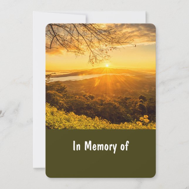 Invitación Servicio en memoria invita a la hermosa mañana del (Anverso)