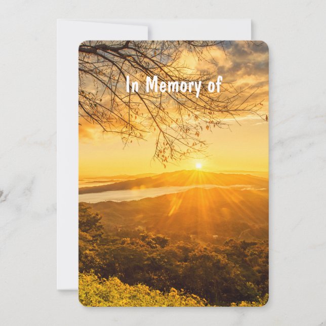 Invitación Servicio en memoria invita a la hermosa mañana del (Anverso)