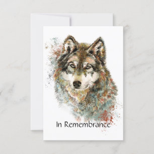 Invitación Servicio en memoria invita a la vida salvaje de Wo