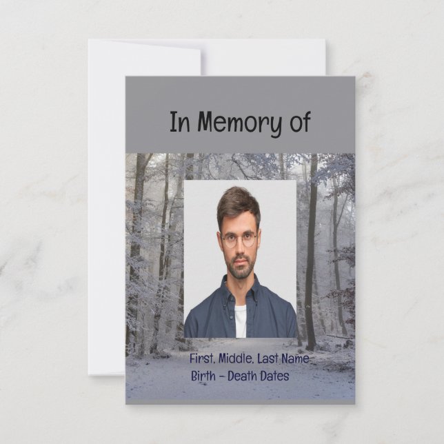 Invitación Servicio en memoria invita a los árboles de los bo (Anverso)