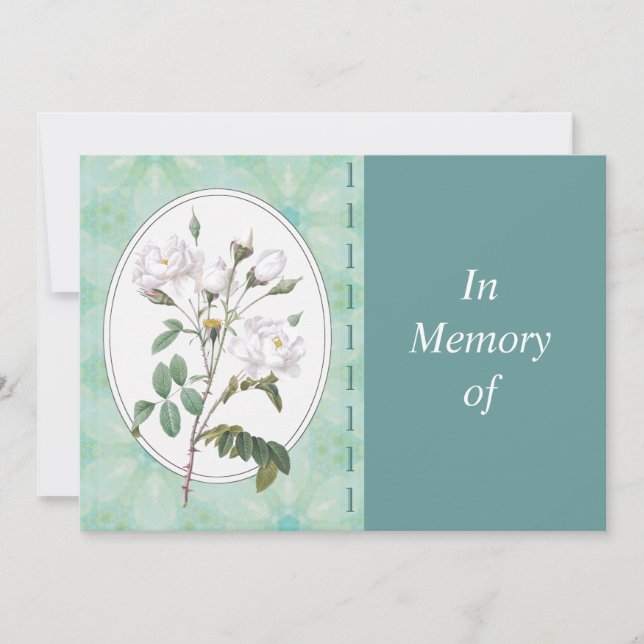 Invitación Servicio en memoria invita a Personalizado de la r (Anverso)