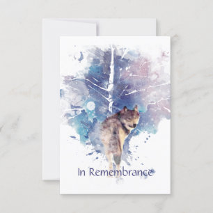 Invitación Servicio en memoria invita a Wolf Wildlife Art