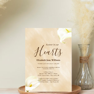 Invitación Servicio En Memoria Para Siempre En Nuestro Corazó