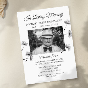 Invitación Servicio Funerario   Foto de Celebración de Vida